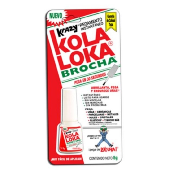 Pegamentos krazy kola loca brocha 5grs